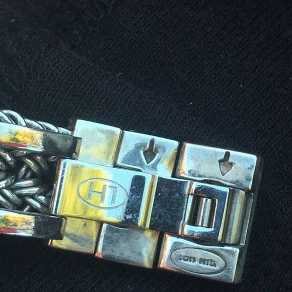 LOIS HILL Watch Sterling Silver Roman Numbers Bracelet Link Watch Rare - Picture 10 of 16